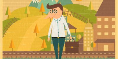 Рисунок: человек с портфелем