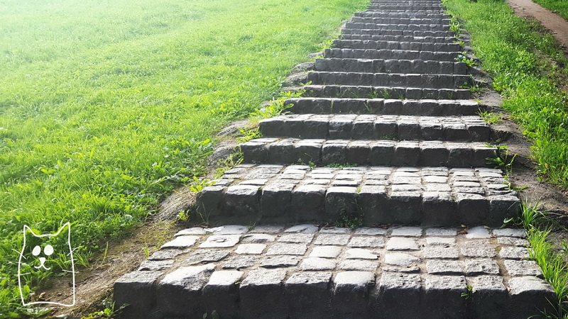Каменная дорожка со ступенями